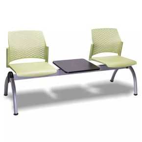 Banca de Espera con Mesa Rewind 3 plazas RE-573M-N
