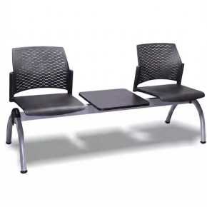 Banca de Espera con Mesa Rewind 3 plazas RE-573M-N