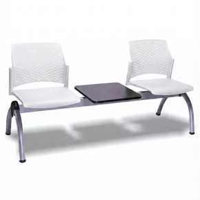 Banca de Espera con Mesa Rewind 3 plazas RE-573M-N