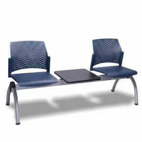 Banca de Espera con Mesa Rewind 3 plazas RE-573M-N